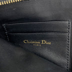 Dior Pochette Cannage Leather Black Gold Handbag — view 5
