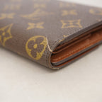 Louis Vuitton Trifold Wallet Monogram Portefeuille International Brown — view 5