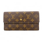 Louis Vuitton Trifold Wallet Monogram Portefeuille International Brown