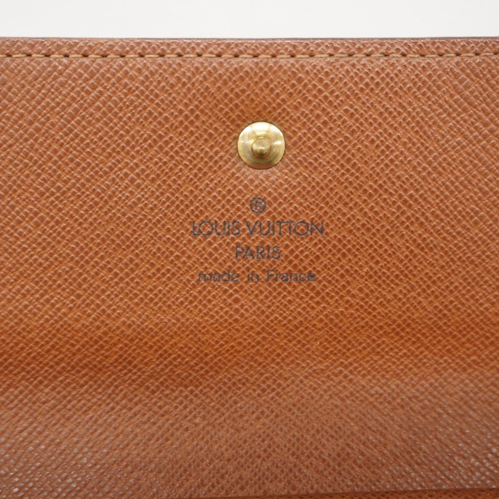 Louis Vuitton Trifold Wallet Monogram Portefeuille International Brown — view 4