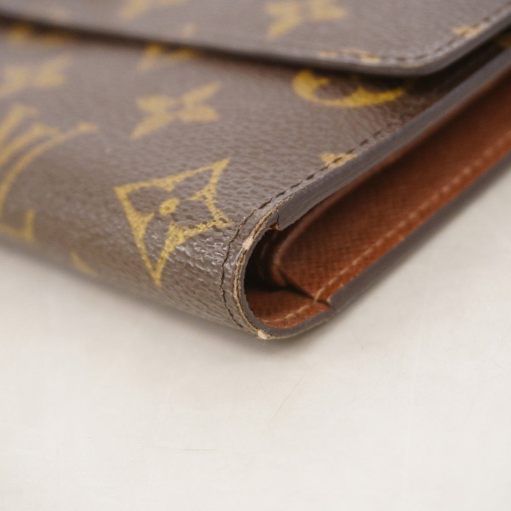 Louis Vuitton Trifold Wallet Monogram Portefeuille International Brown — view 6