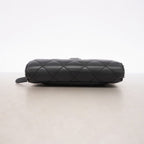 Chanel Wallet Quilted Lambskin Black Silver — view 2
