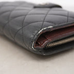 Chanel Wallet Quilted Lambskin Black Silver — view 6