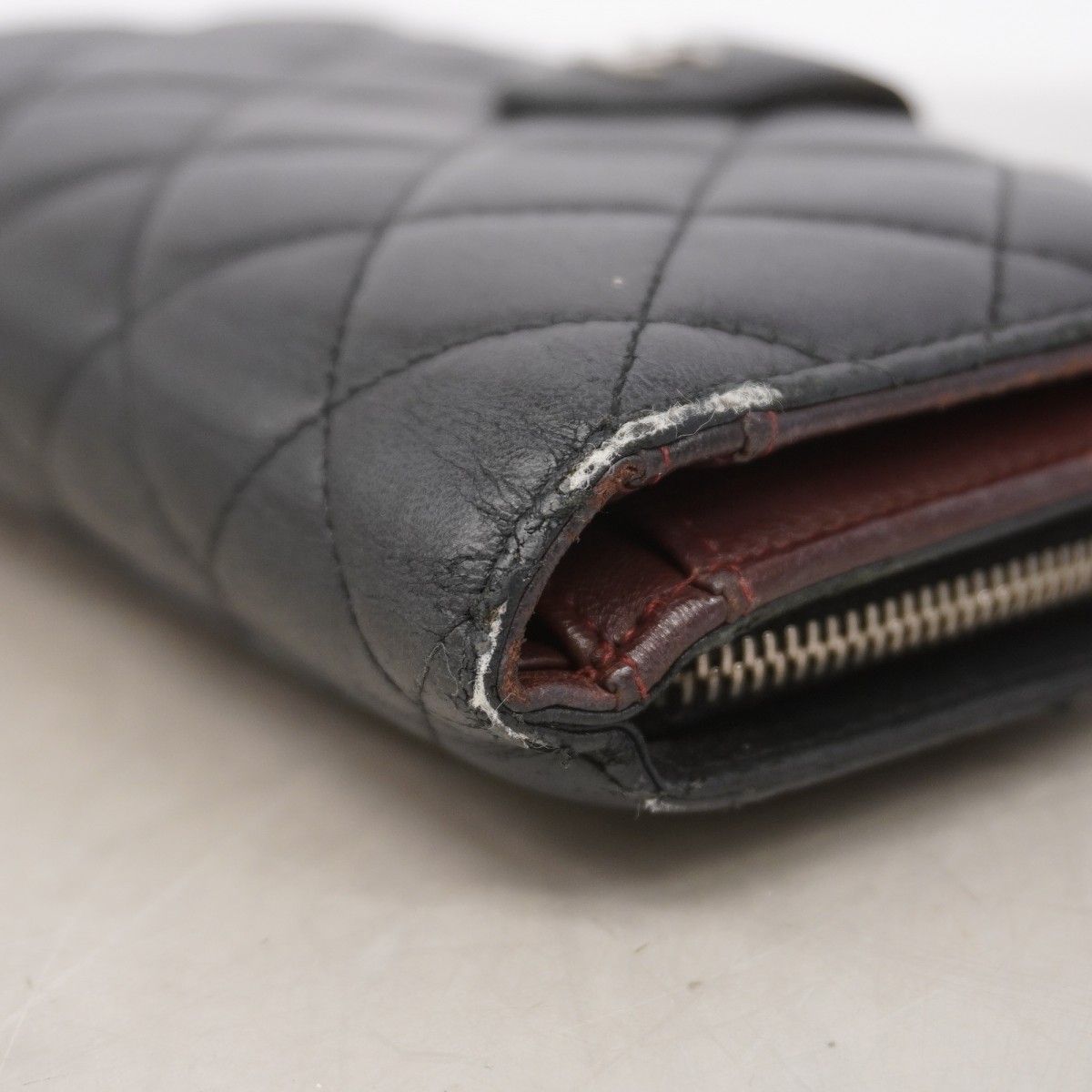 Chanel Wallet Quilted Lambskin Black Silver — view 6