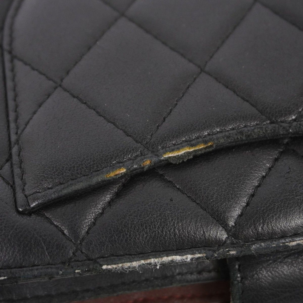 Chanel Wallet Quilted Lambskin Black Silver — view 8