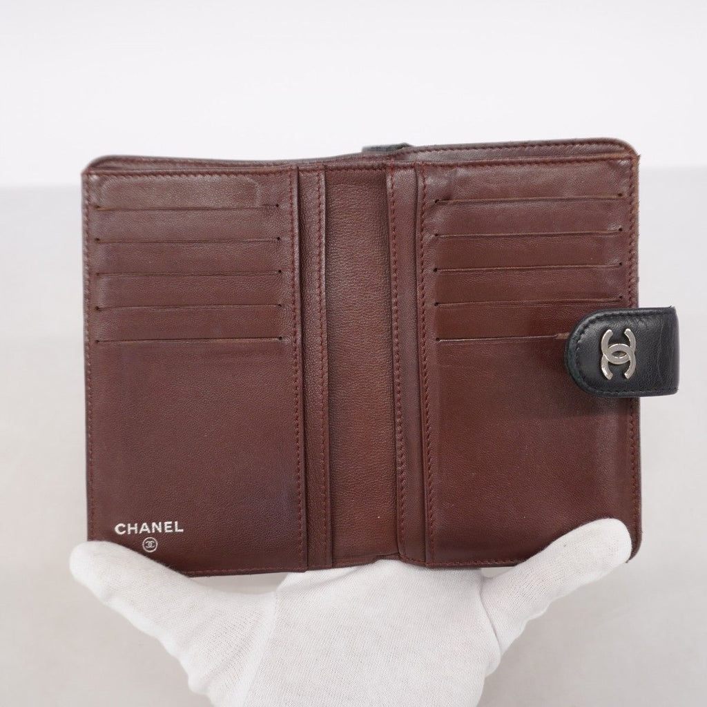 Chanel Wallet Quilted Lambskin Black Silver — view 3