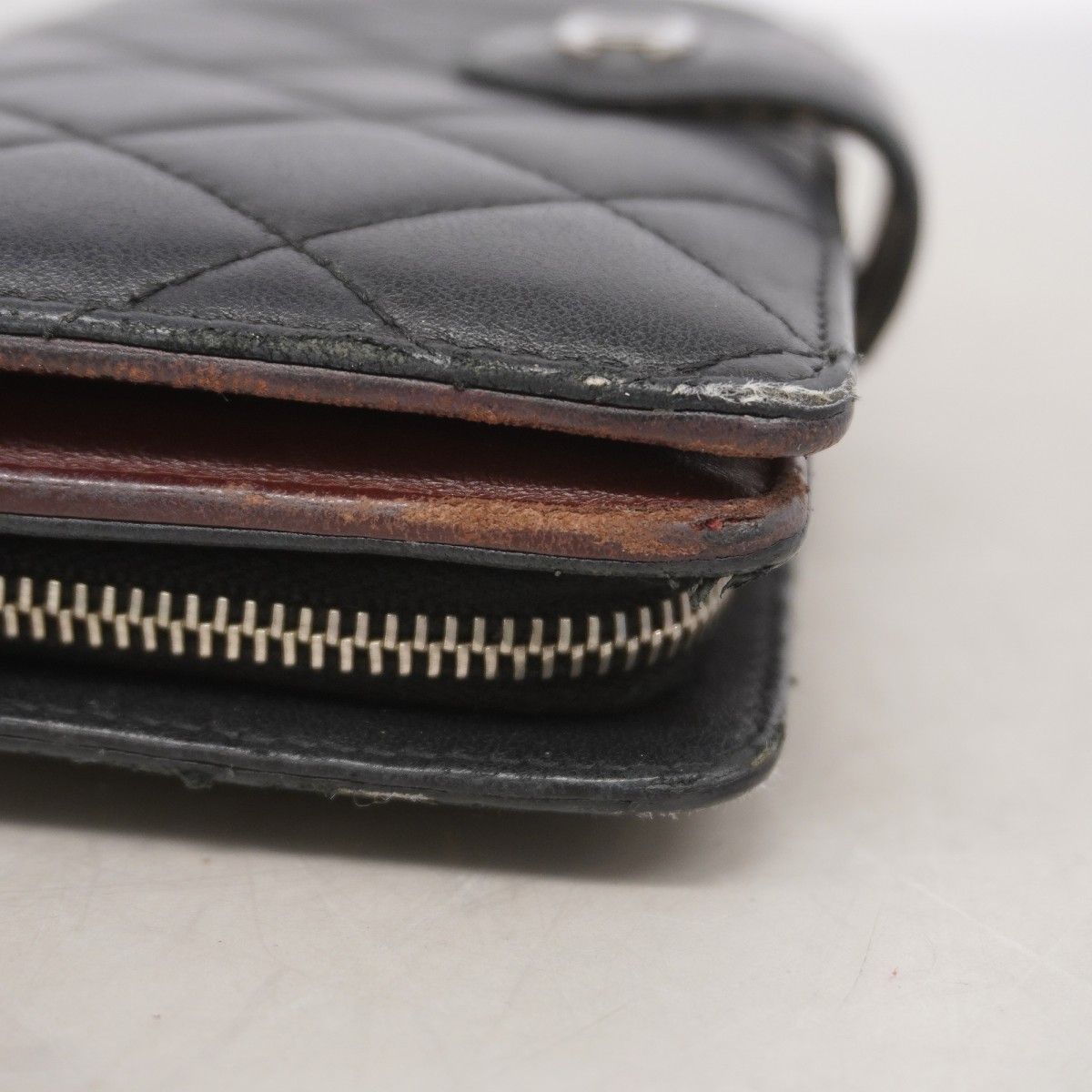 Chanel Wallet Quilted Lambskin Black Silver — view 7