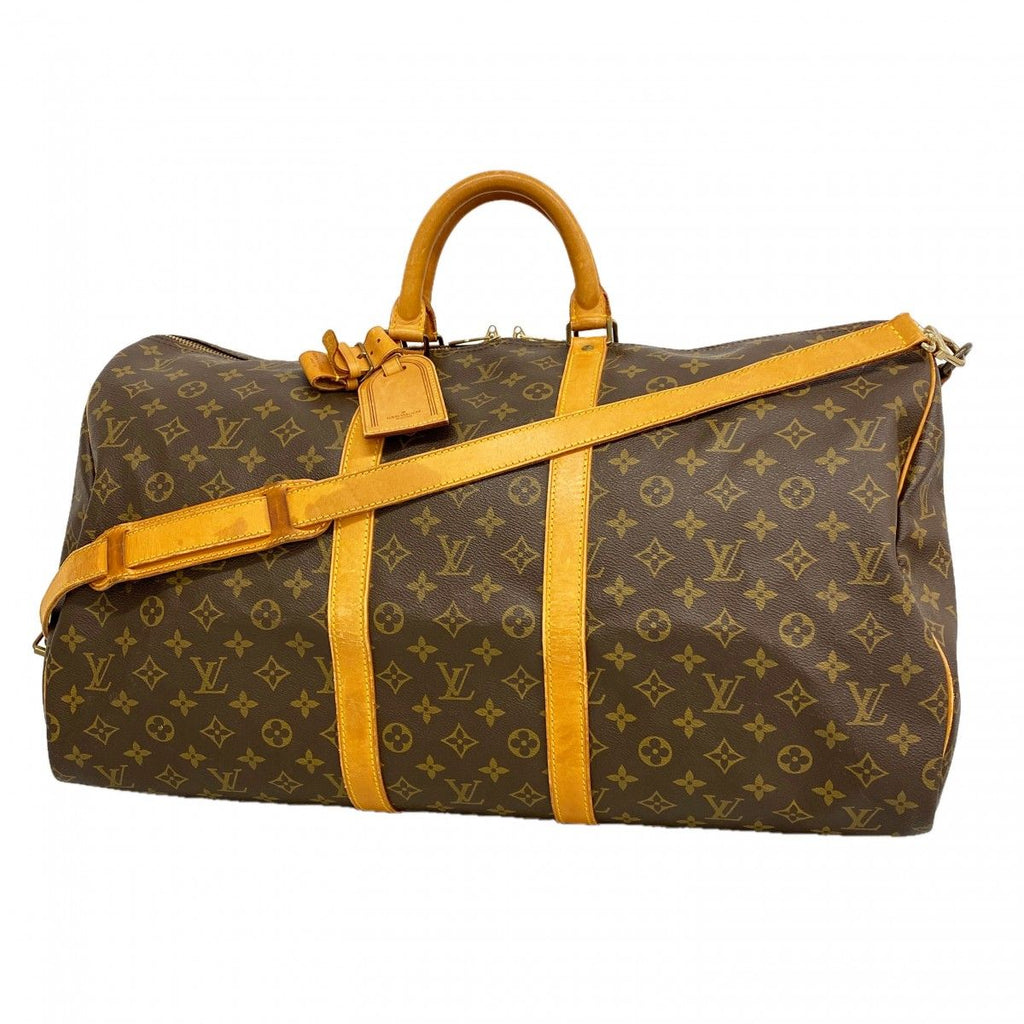 Louis Vuitton Boston Bag Monogram Keepall Bandouliere 55 Brown