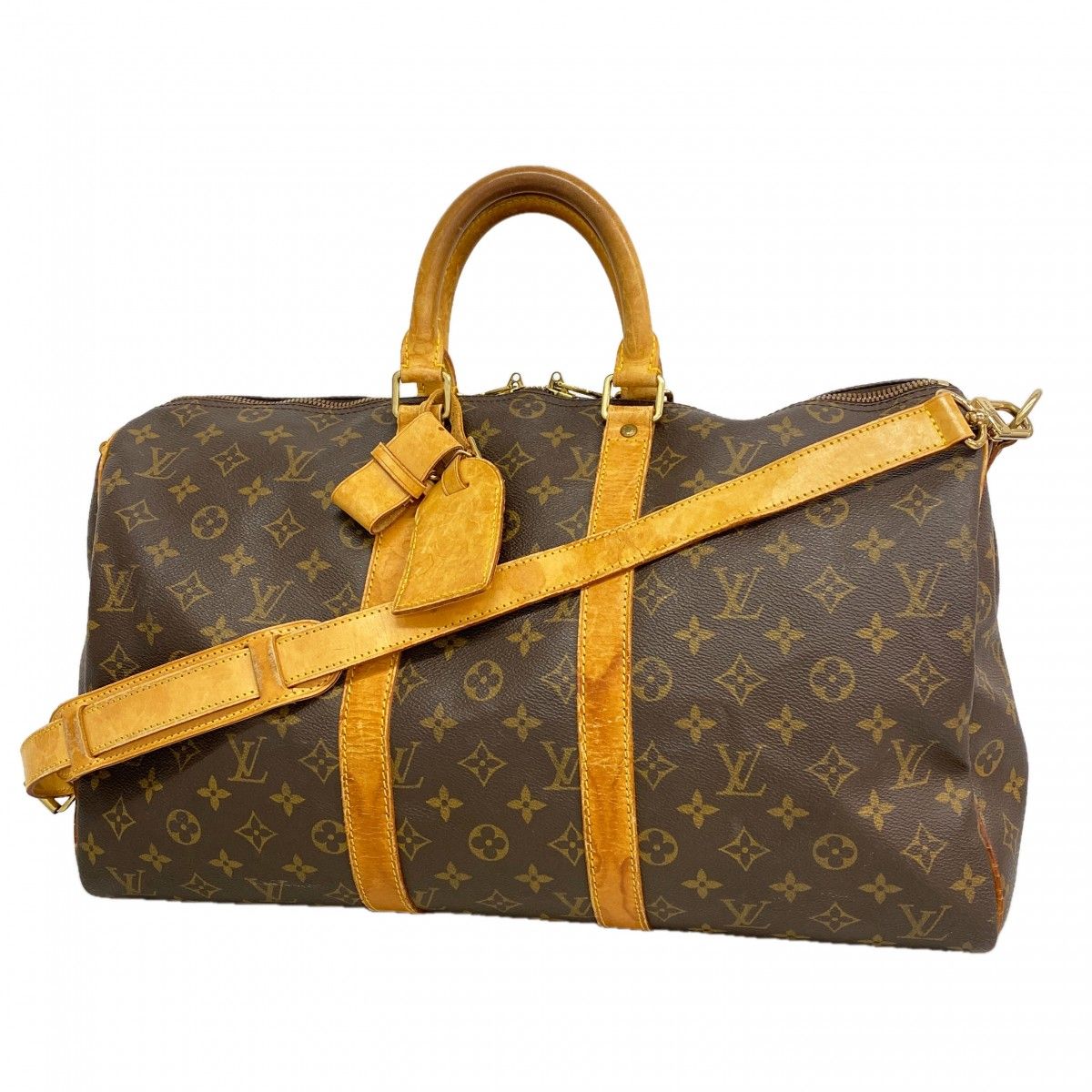 Louis Vuitton Boston Bag Monogram Keepall Bandouliere 45 Brown