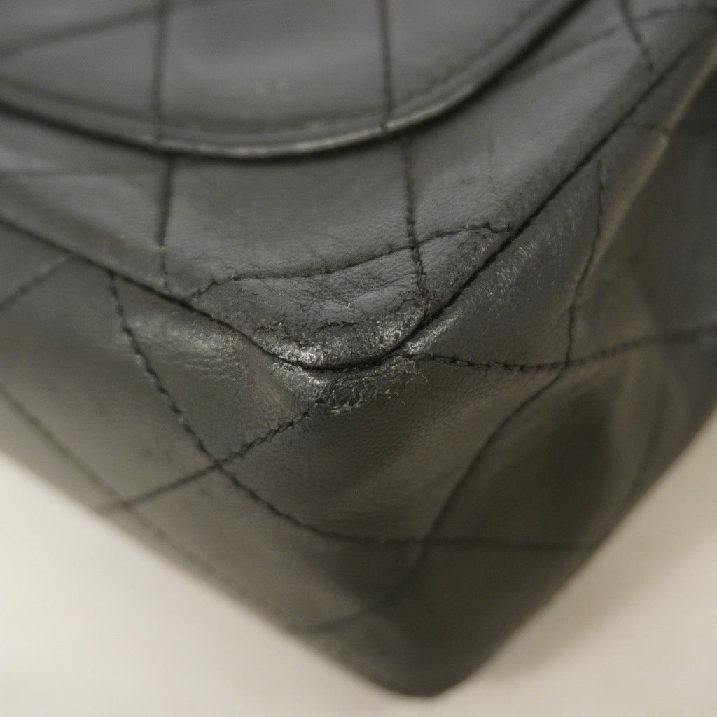 Chanel Shoulder Bag Quilted Lambskin Black Gold — view 6