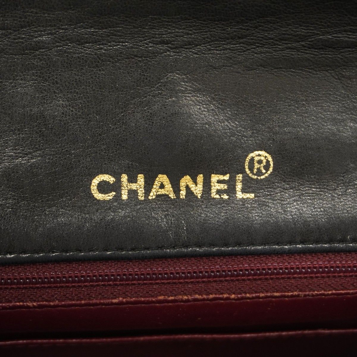 Chanel Shoulder Bag Quilted Lambskin Black Gold — view 5