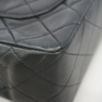 Chanel Shoulder Bag Quilted Lambskin Black Gold — view 6