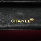 Chanel Shoulder Bag Quilted Lambskin Black Gold — view 5