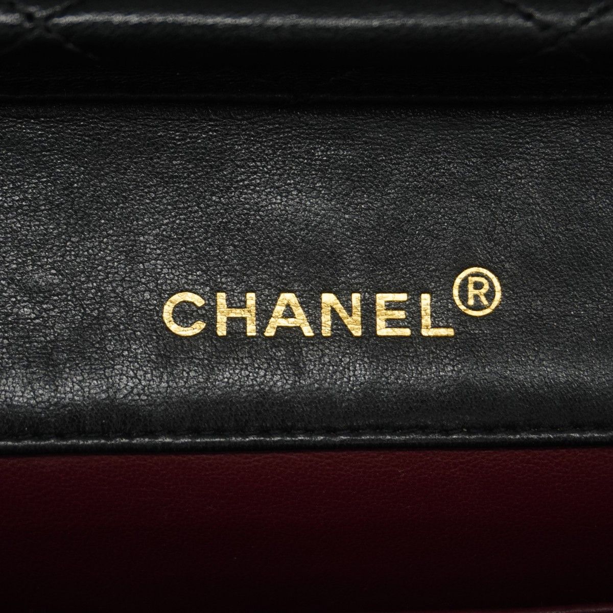Chanel Shoulder Bag Quilted Lambskin Black Gold — view 5