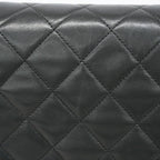 Chanel Shoulder Bag Quilted Lambskin Black Gold — view 8