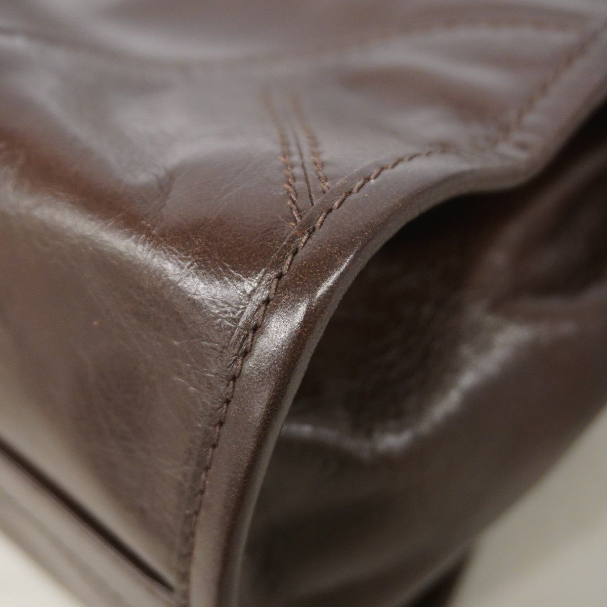 Prada Handbag Boni Leather Brown Gold — view 6