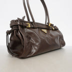 Prada Handbag Boni Leather Brown Gold — view 2
