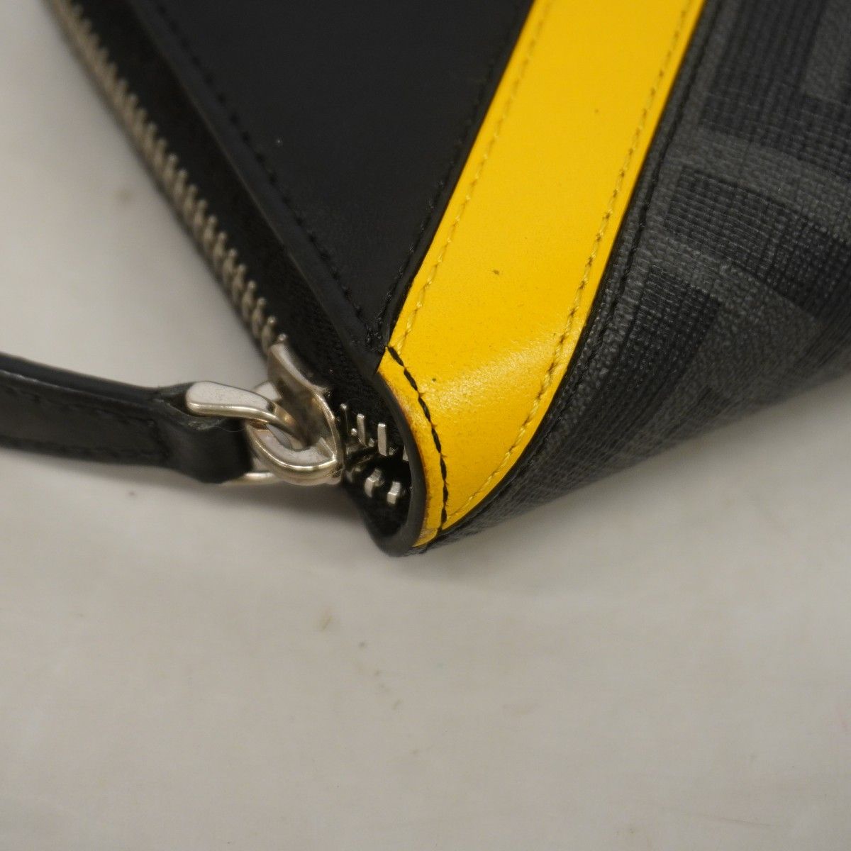 Fendi Wallet Zucca Black Yellow Silver — view 6