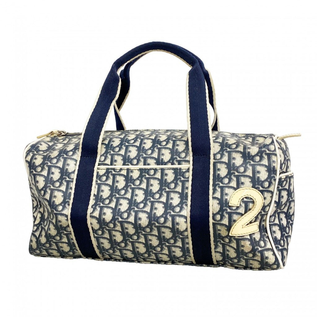 Dior Handbag Trotter Navy White Silver
