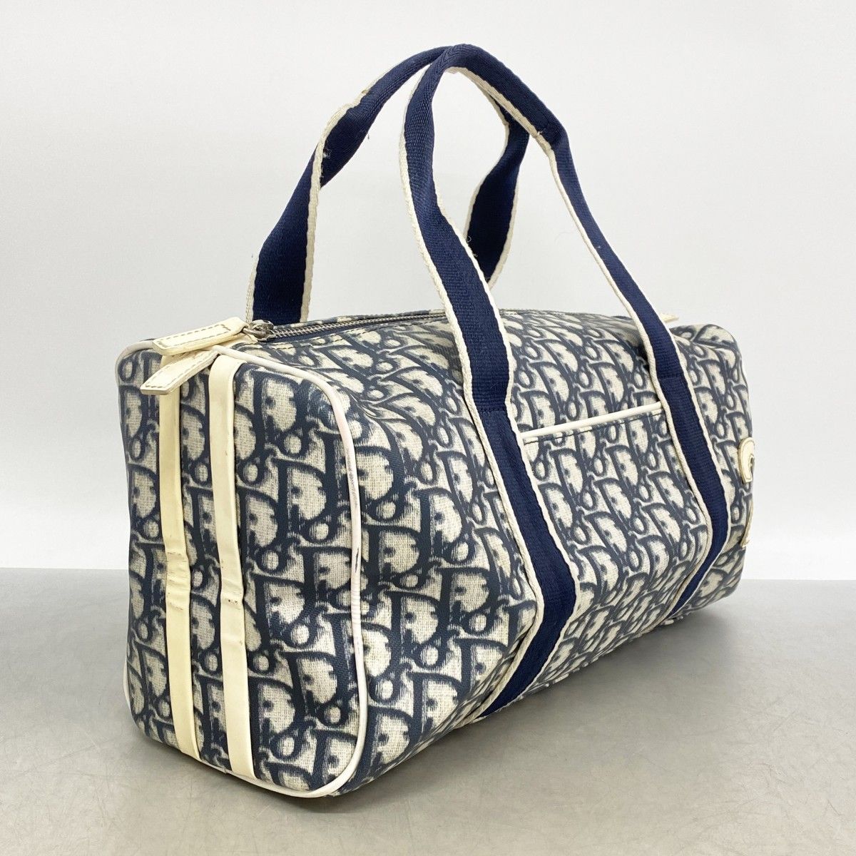 Dior Handbag Trotter Navy White Silver — view 2