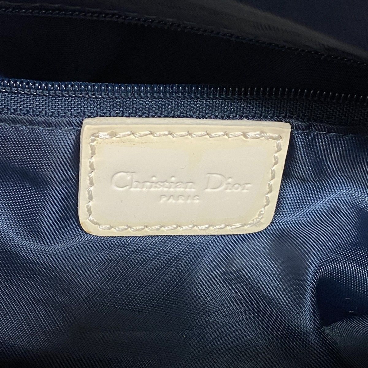 Dior Handbag Trotter Navy White Silver — view 5