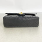 Chanel Shoulder Bag Quilted Lambskin Black Gold — view 3