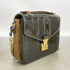 Louis Vuitton Handbag Shiny Epi Monogram Reverse Pochette Metis Mini Gray Brown — view 2