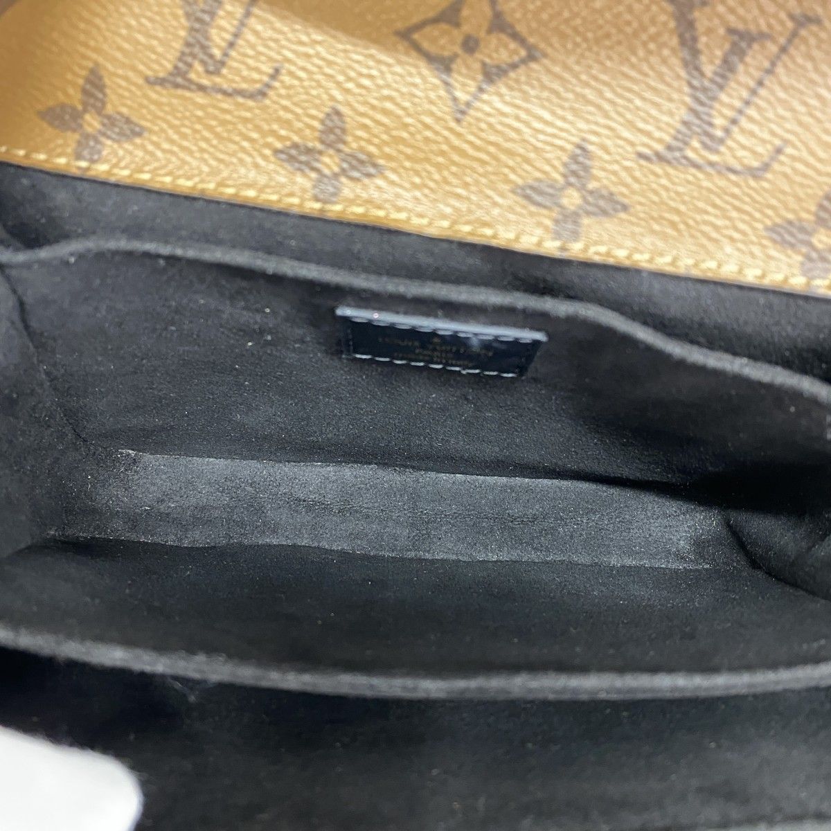 Louis Vuitton Handbag Shiny Epi Monogram Reverse Pochette Metis Mini Gray Brown — view 4