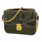 Louis Vuitton Handbag Shiny Epi Monogram Reverse Pochette Metis Mini Gray Brown