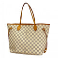 Louis Vuitton Tote Damier Azur Neverfull MM White