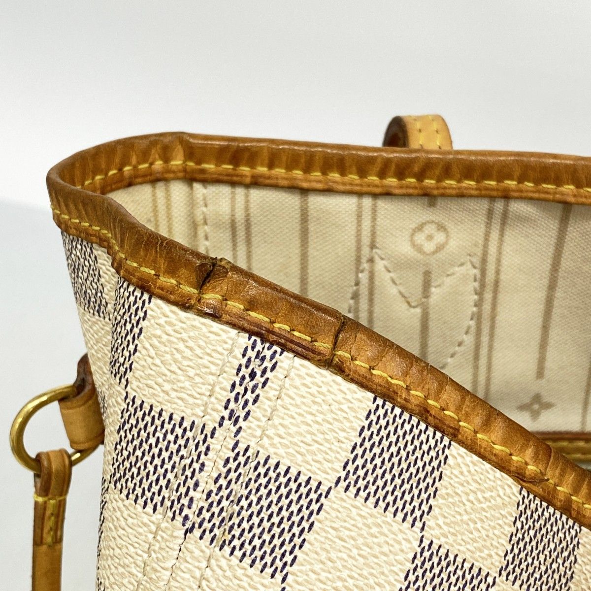 Louis Vuitton Tote Damier Azur Neverfull MM White — view 6