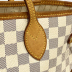 Louis Vuitton Tote Damier Azur Neverfull MM White — view 9