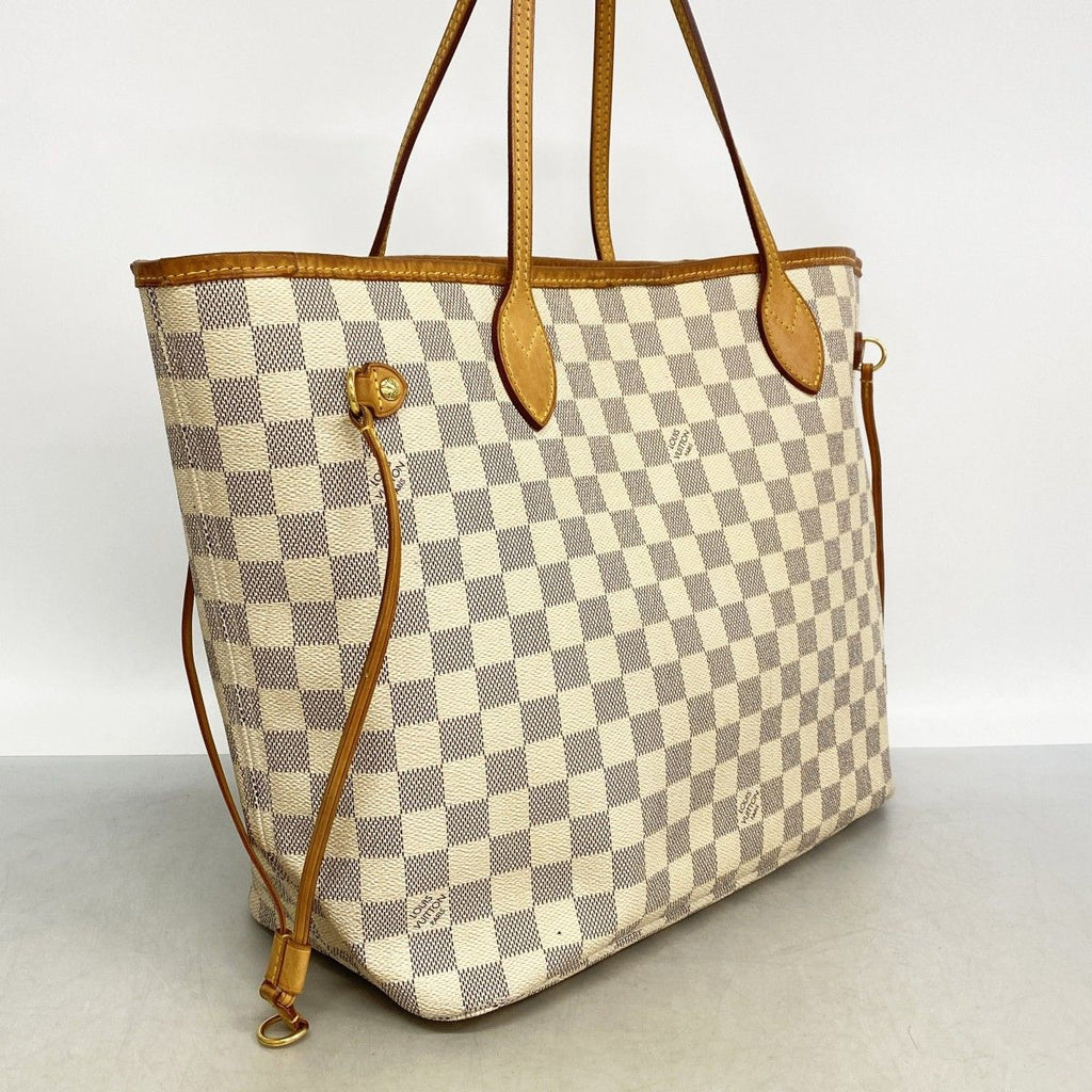 Louis Vuitton Tote Damier Azur Neverfull MM White — view 2