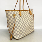 Louis Vuitton Tote Damier Azur Neverfull MM White — view 2