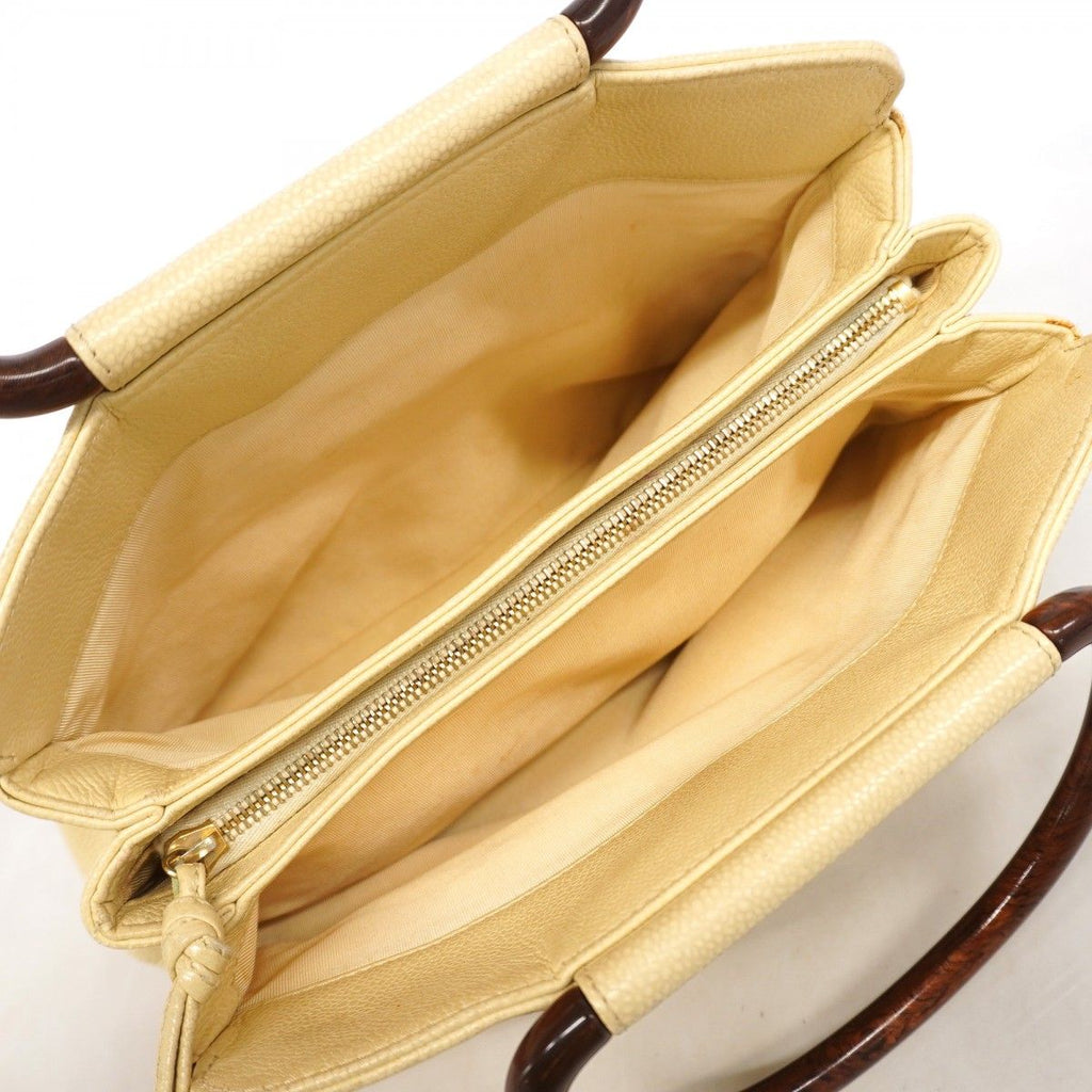 Chanel Handbag Caviar Leather Ivory Gold — view 4