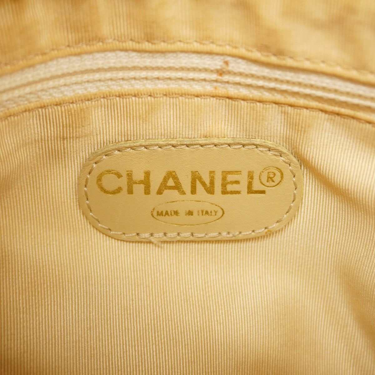 Chanel Handbag Caviar Leather Ivory Gold — view 5