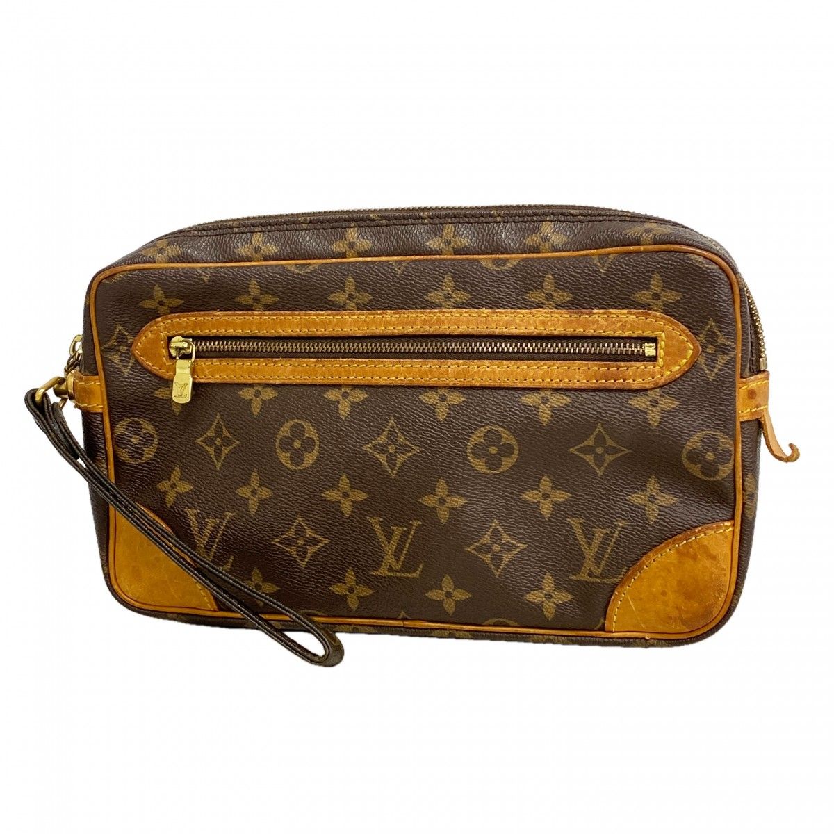 Louis Vuitton Clutch Monogram Marly Dragonne GM Brown