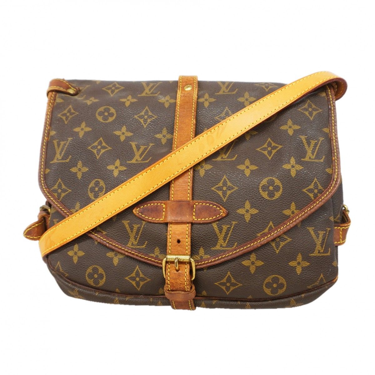 Louis Vuitton Shoulder Bag Monogram Saumur 30 Brown