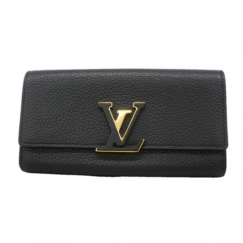 Louis Vuitton Wallet Taurillon Portefeuille Capucines Noir