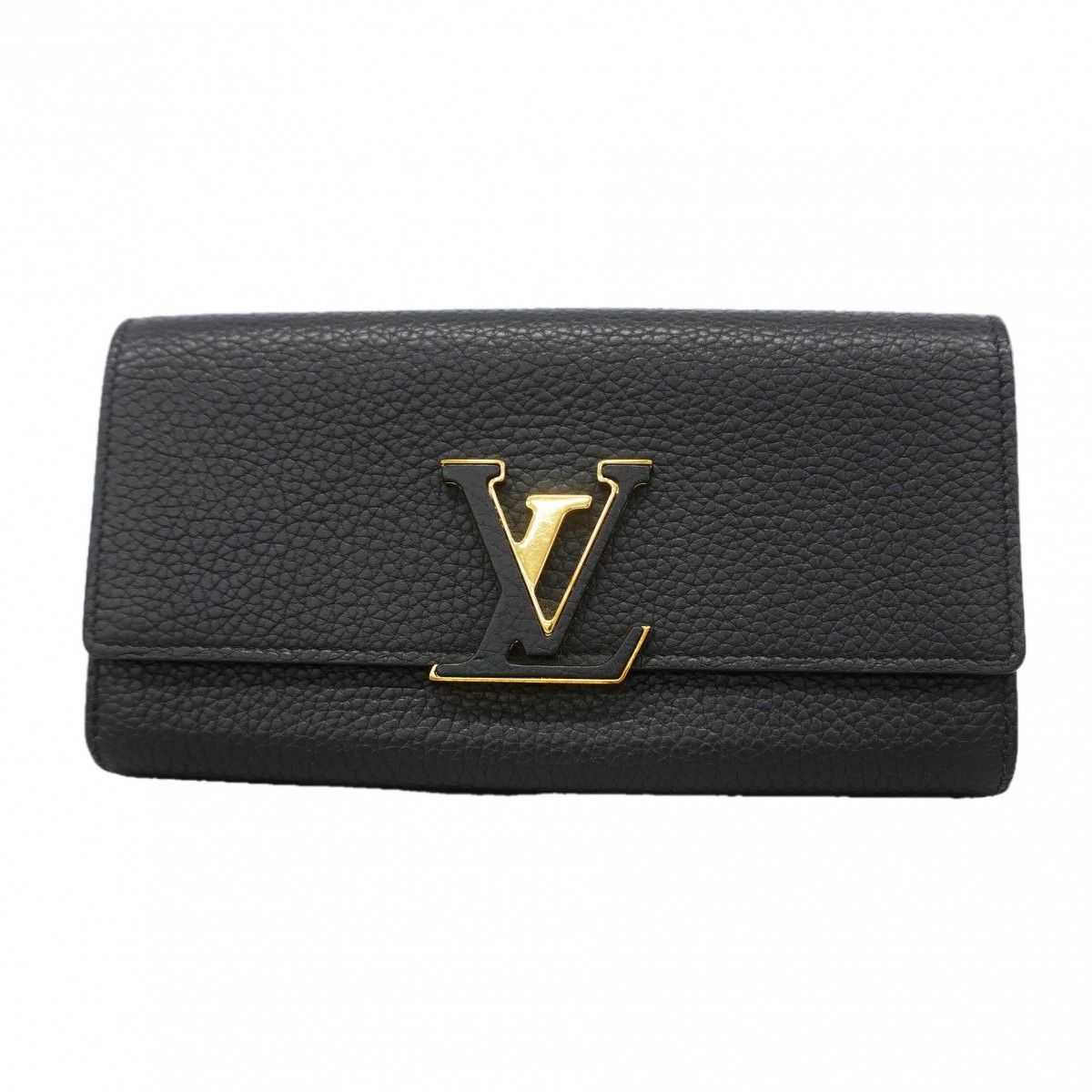 Louis Vuitton Wallet Taurillon Portefeuille Capucines Noir