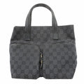 Gucci Handbag GG Canvas 002 Black Silver