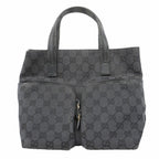 Gucci Handbag GG Canvas 002 Black Silver