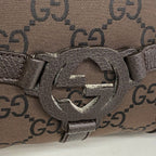 Gucci Handbag GG Nylon Brown Champagne Gold — view 7