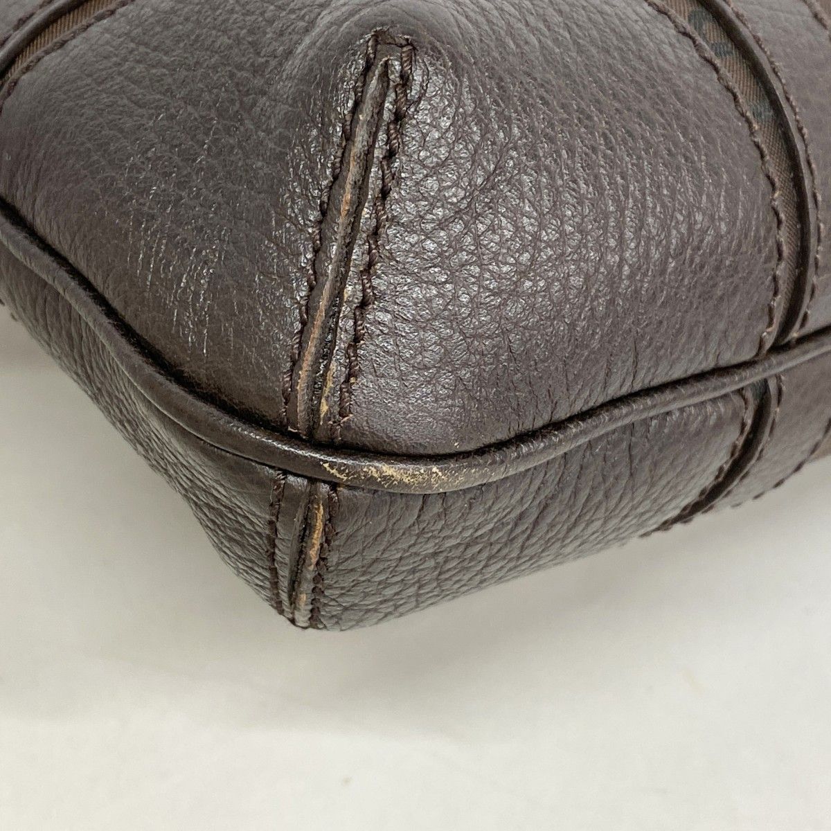 Gucci Handbag GG Nylon Brown Champagne Gold — view 6