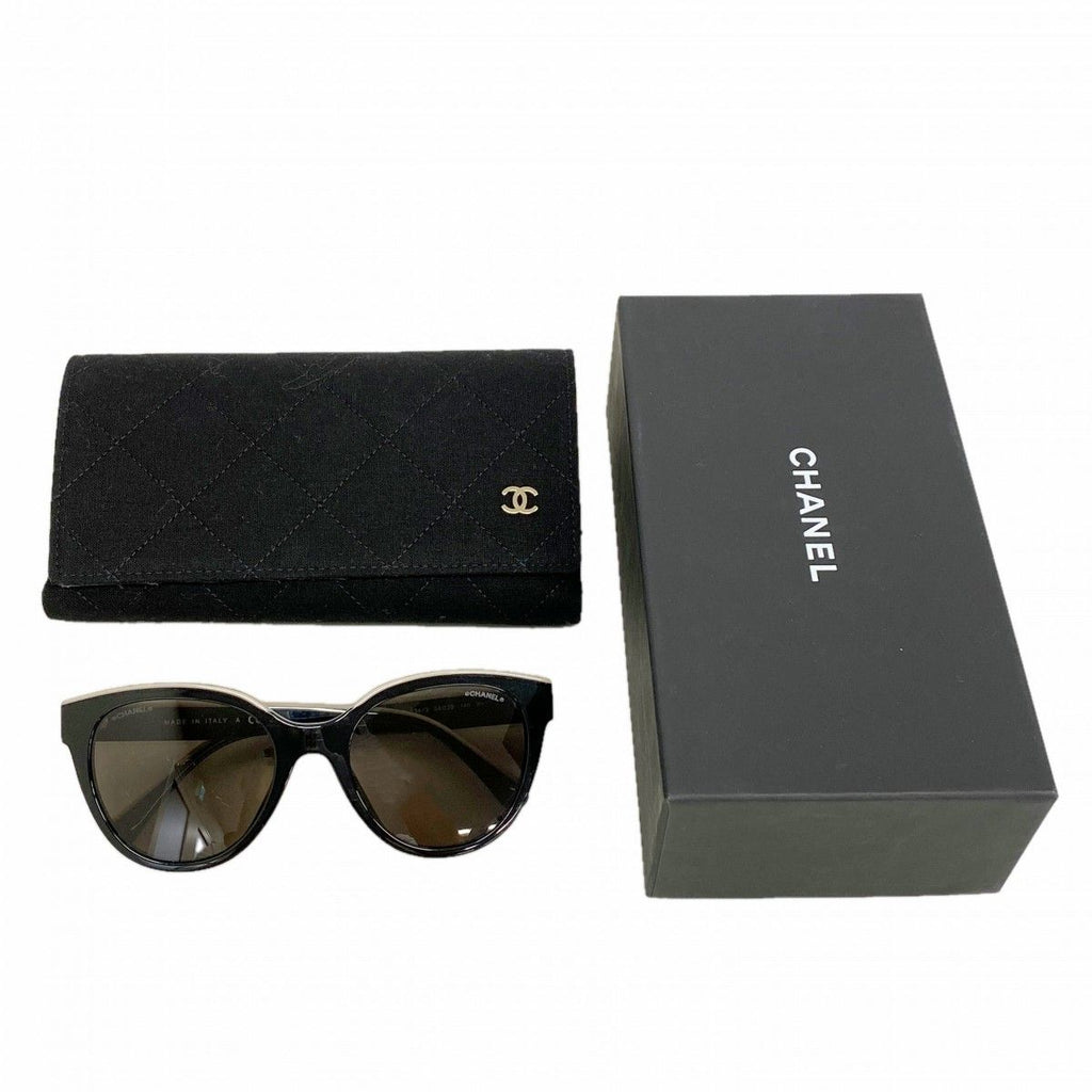 Chanel Sunglasses Acetate Black Silver Eyewear — view 8
