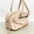 Chanel Handbag Choco Bar Caviar Leather Baby Pink Silver — view 2