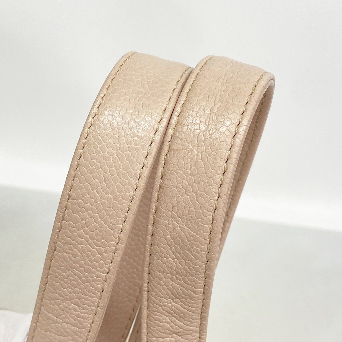 Chanel Handbag Choco Bar Caviar Leather Baby Pink Silver — view 7