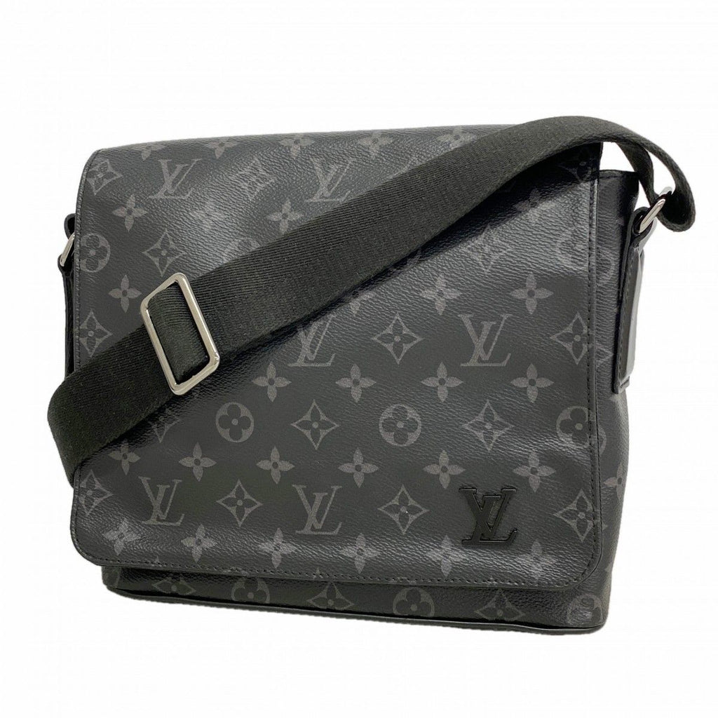 Louis Vuitton Shoulder Bag Monogram Eclipse District PM Black