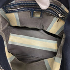 Fendi Handbag Canvas Navy Silver — view 4