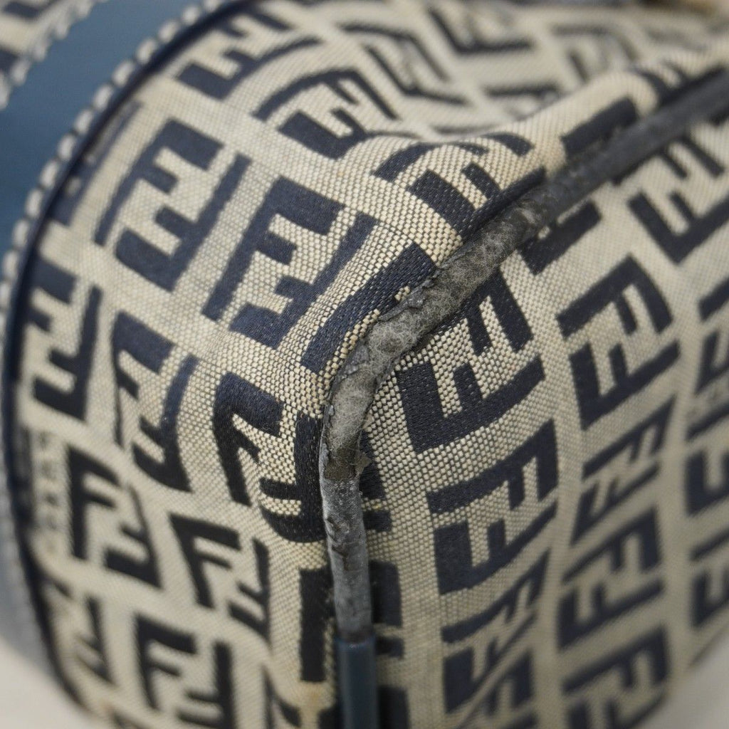 Fendi Handbag Nylon Canvas Navy Silver — view 6